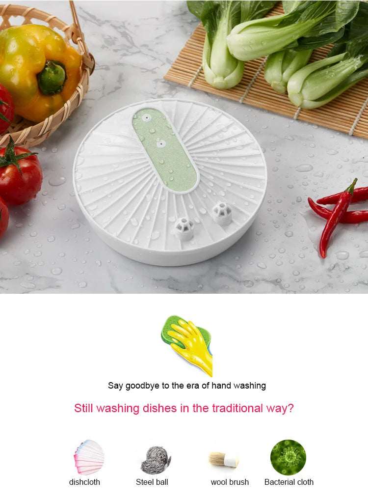 Rechargeable Portable Sink Dishwasher Electric Ultrasonic Cleaner Automatic Fruits Vegetables Washing Machine Bowl Dishes Washer