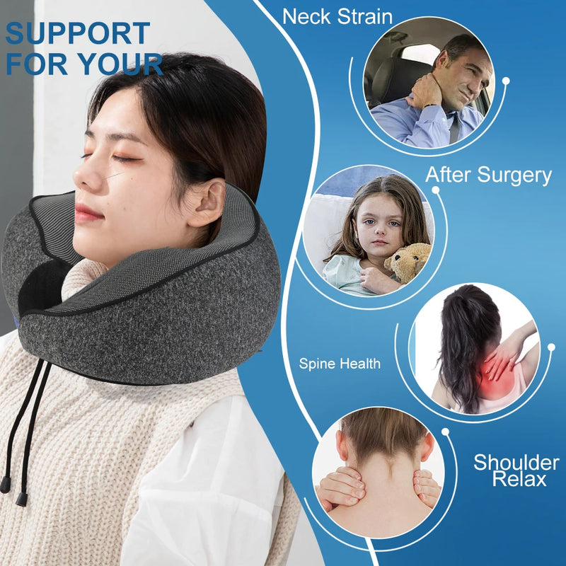 Travel Neck Pillow Portable U-Shaped Pillow Durable U-Shaped Travel Pillow Travel Neck Cushion Undeformable Airplan