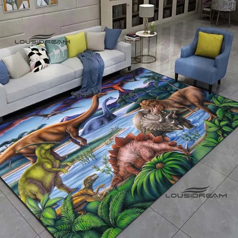 Dinosaur Carpets and rugs cartoon animals 3D printing Living room Bedroom Large area soft Carpet Home Children's room floor Mat