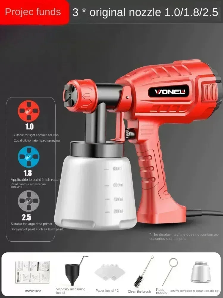 220V Latex Paint Gun Nozzle with High Atomization for Electric Paint Sprayer and Spray Paint Gun