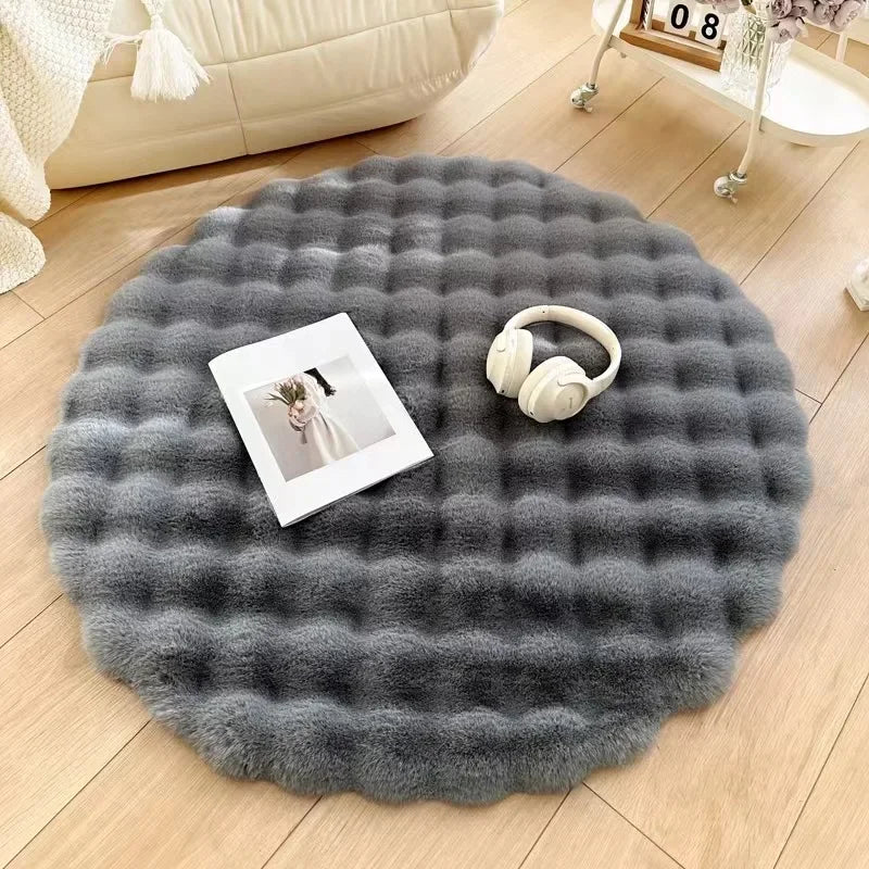 Room Decor Plush Round Carpets for Living Room 2024 Non Slip Shaggy Rug Floor Mat Soft Area Rugs Bedroom Bedside Fluffy Mats