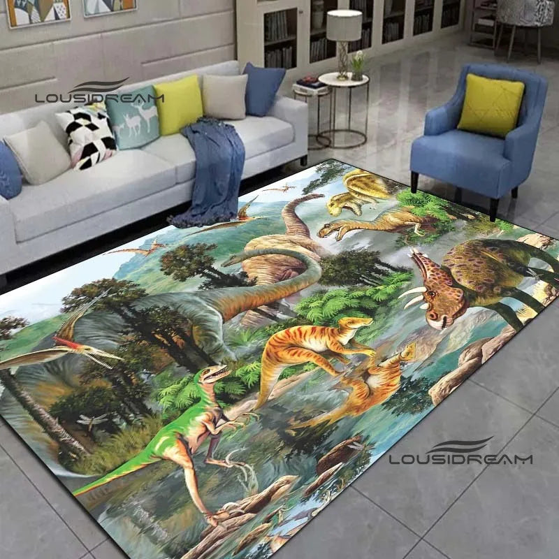 Dinosaur Carpets and rugs cartoon animals 3D printing Living room Bedroom Large area soft Carpet Home Children's room floor Mat