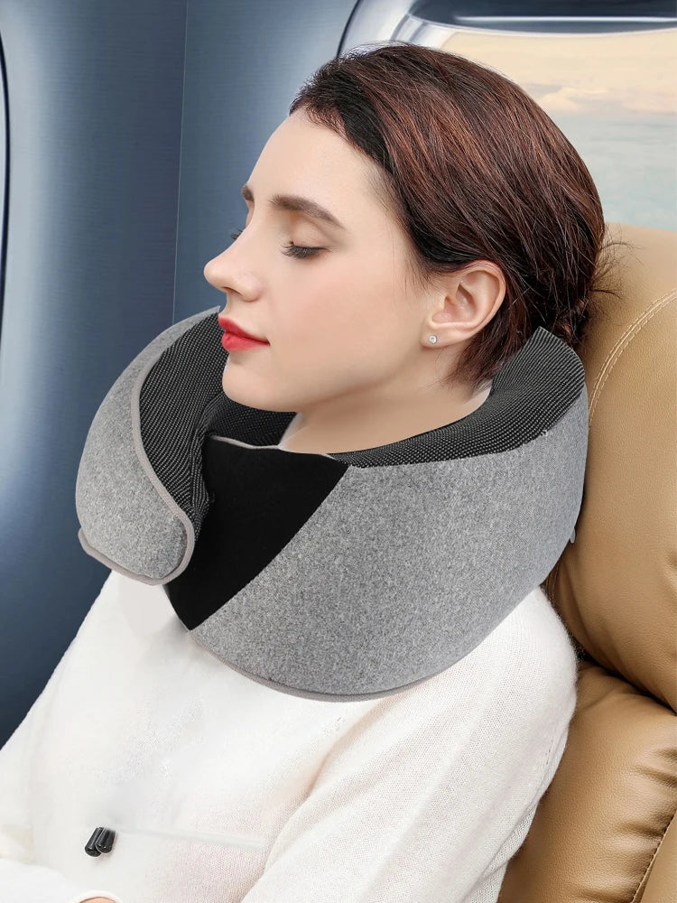 Travel Neck Pillow Portable U-Shaped Pillow Durable U-Shaped Travel Pillow Travel Neck Cushion Undeformable Airplan