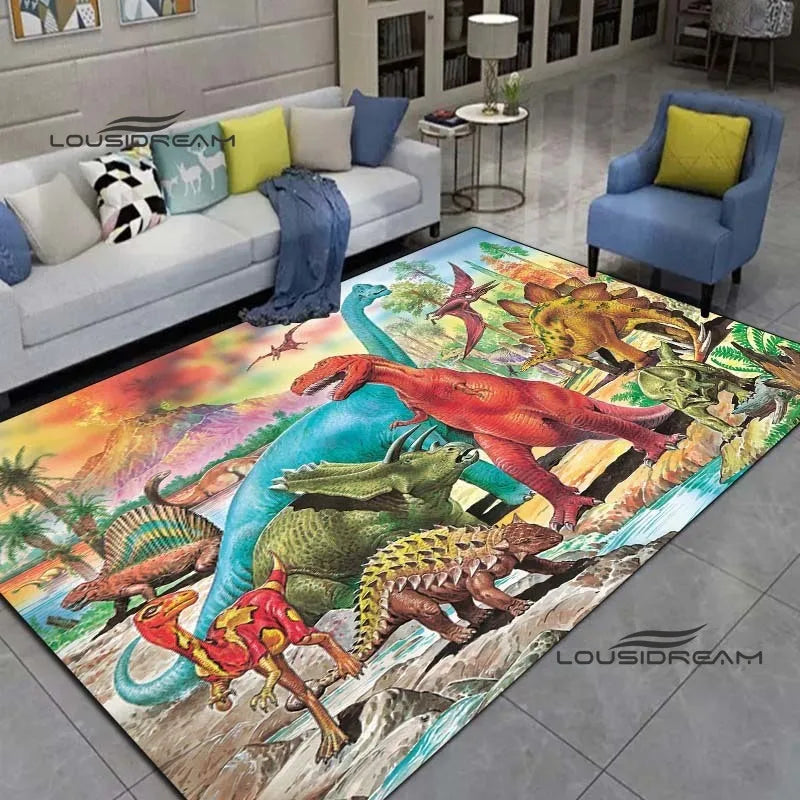 Dinosaur Carpets and rugs cartoon animals 3D printing Living room Bedroom Large area soft Carpet Home Children's room floor Mat