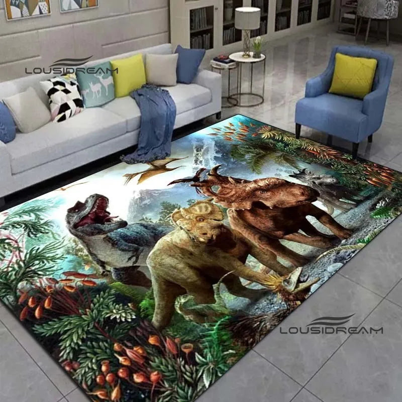 Dinosaur Carpets and rugs cartoon animals 3D printing Living room Bedroom Large area soft Carpet Home Children's room floor Mat