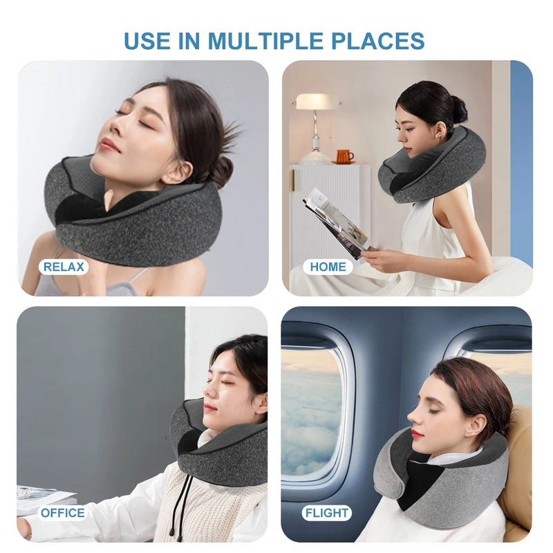 Travel Neck Pillow Portable U-Shaped Pillow Durable U-Shaped Travel Pillow Travel Neck Cushion Undeformable Airplan