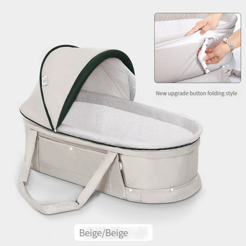 baby bed newborn sleeping basket baby discharge basket can lie flat car with cradle bed car portable