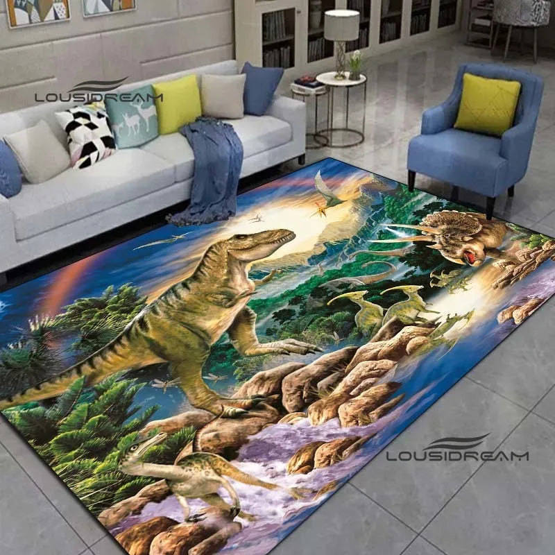 Dinosaur Carpets and rugs cartoon animals 3D printing Living room Bedroom Large area soft Carpet Home Children's room floor Mat