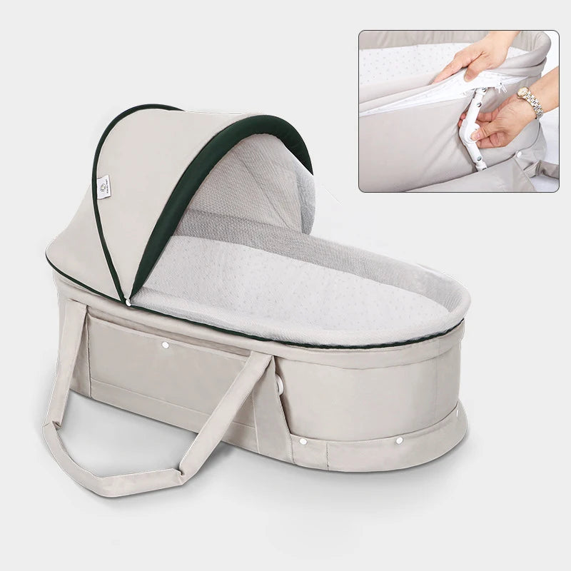 baby bed newborn sleeping basket baby discharge basket can lie flat car with cradle bed car portable