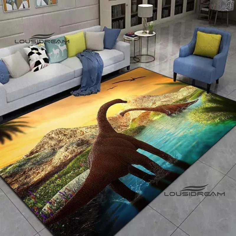 Dinosaur Carpets and rugs cartoon animals 3D printing Living room Bedroom Large area soft Carpet Home Children's room floor Mat