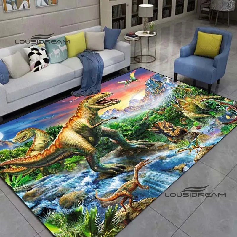 Dinosaur Carpets and rugs cartoon animals 3D printing Living room Bedroom Large area soft Carpet Home Children's room floor Mat