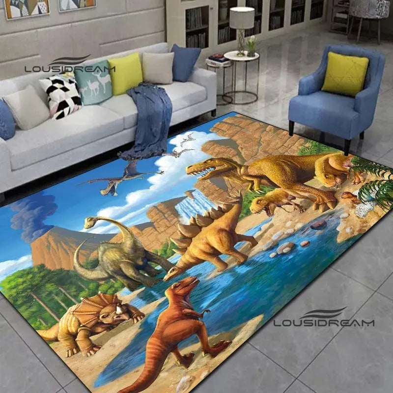 Dinosaur Carpets and rugs cartoon animals 3D printing Living room Bedroom Large area soft Carpet Home Children's room floor Mat