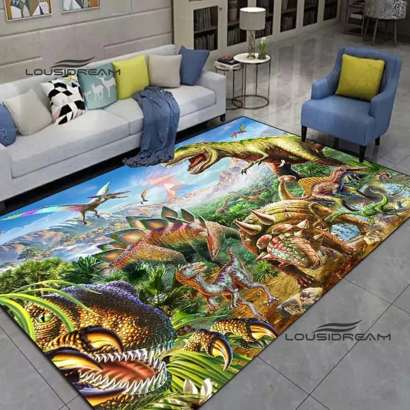 Dinosaur Carpets and rugs cartoon animals 3D printing Living room Bedroom Large area soft Carpet Home Children's room floor Mat