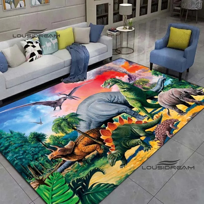 Dinosaur Carpets and rugs cartoon animals 3D printing Living room Bedroom Large area soft Carpet Home Children's room floor Mat