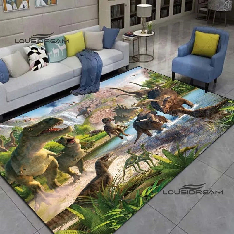 Dinosaur Carpets and rugs cartoon animals 3D printing Living room Bedroom Large area soft Carpet Home Children's room floor Mat