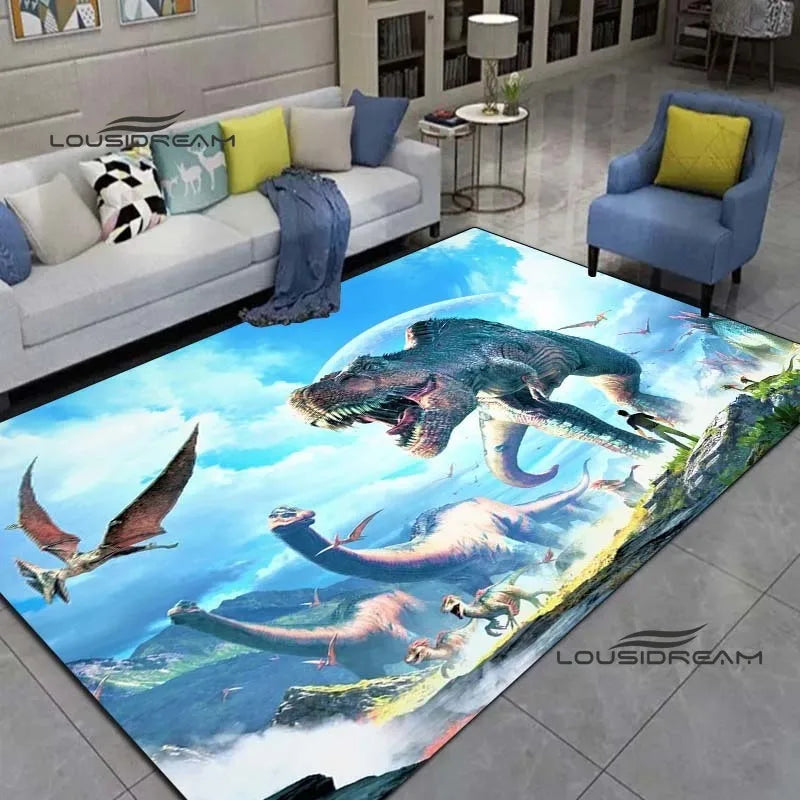 Dinosaur Carpets and rugs cartoon animals 3D printing Living room Bedroom Large area soft Carpet Home Children's room floor Mat