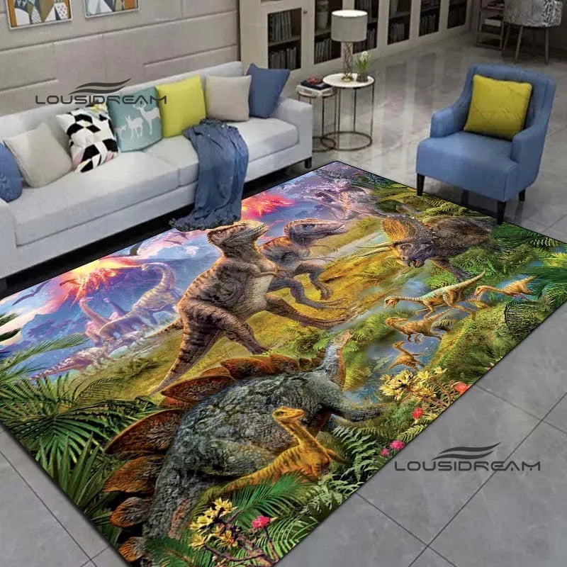 Dinosaur Carpets and rugs cartoon animals 3D printing Living room Bedroom Large area soft Carpet Home Children's room floor Mat