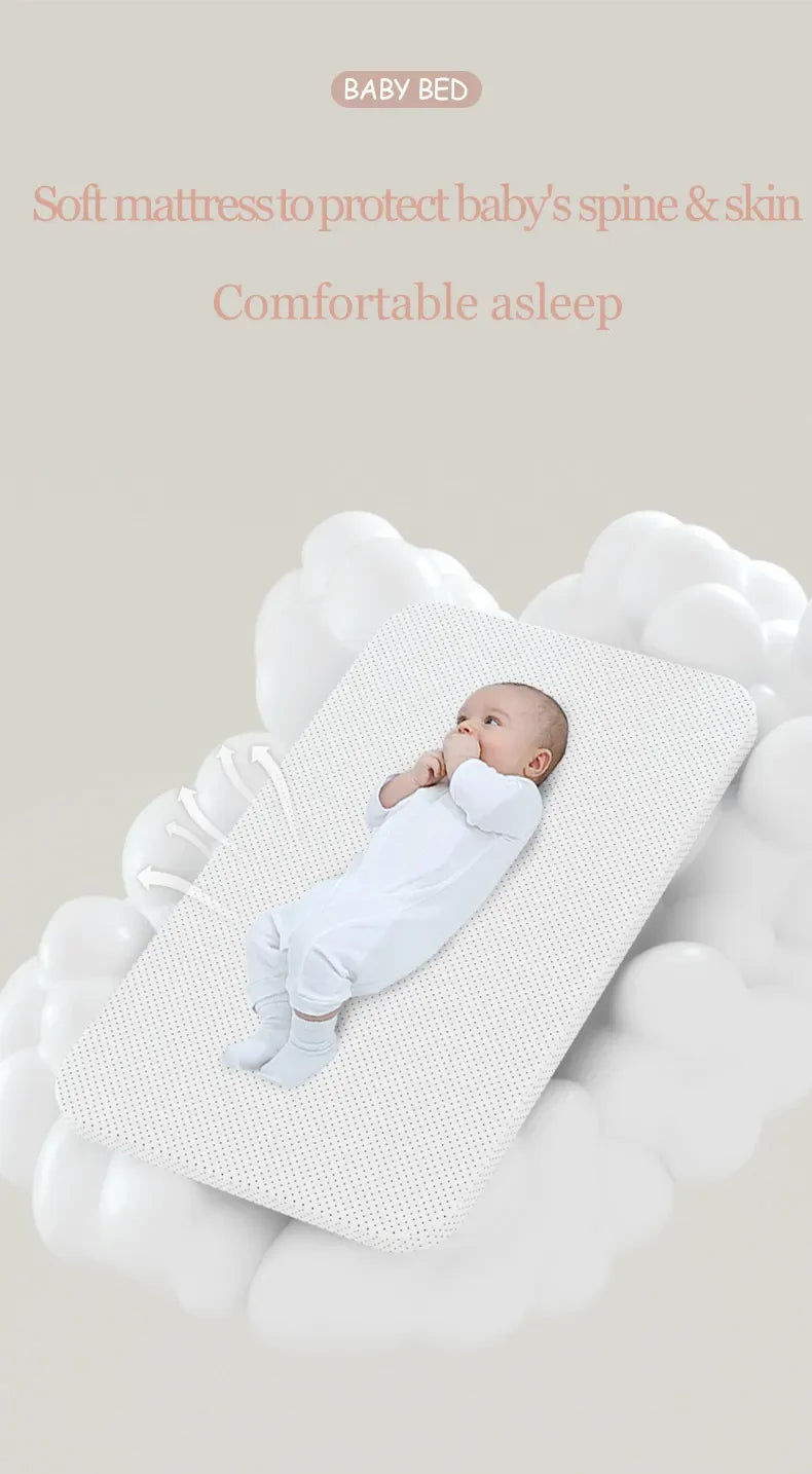 Baby Cot Baby Crib Cradle Newborn Movable Portable Nest Crib Baby Travel Bed with Mosquito Net Sleeping Bed Baby Rocking Bed