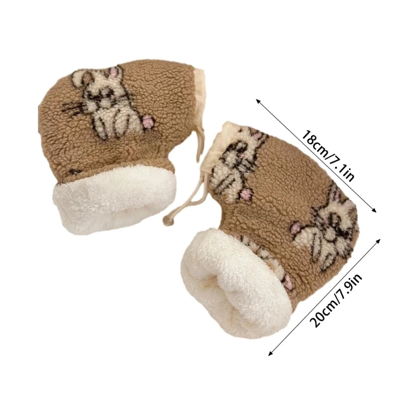 Sports Mittens Cartoon Pattern Hands Warmer Scooter Accessory for Winter